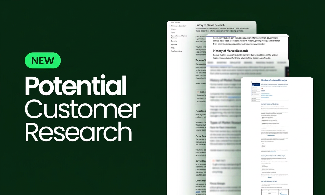 Potential Customer Research