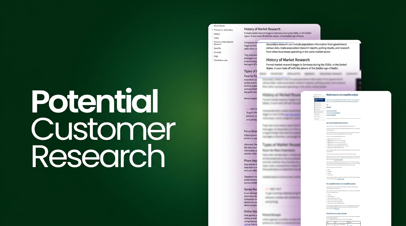Potential Customer Research