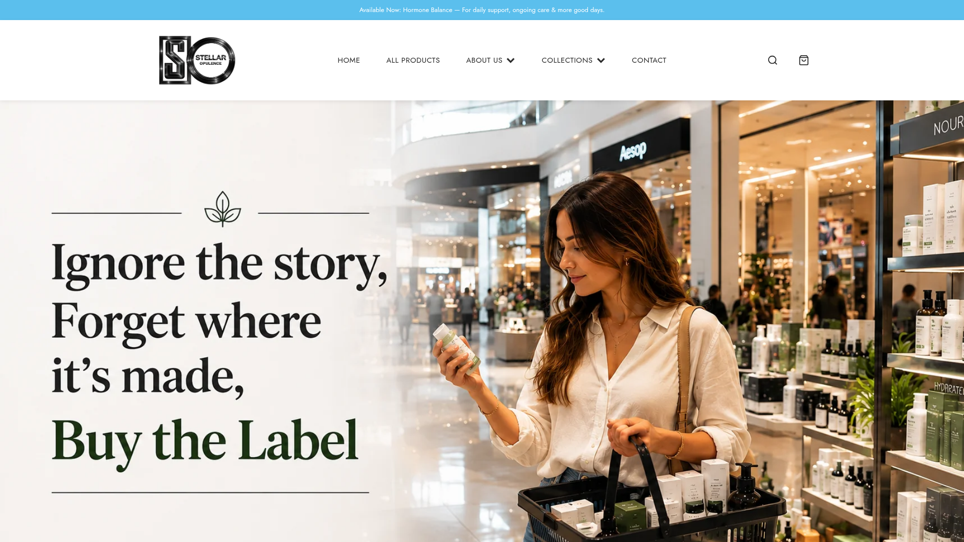 Stellar Opulence website design