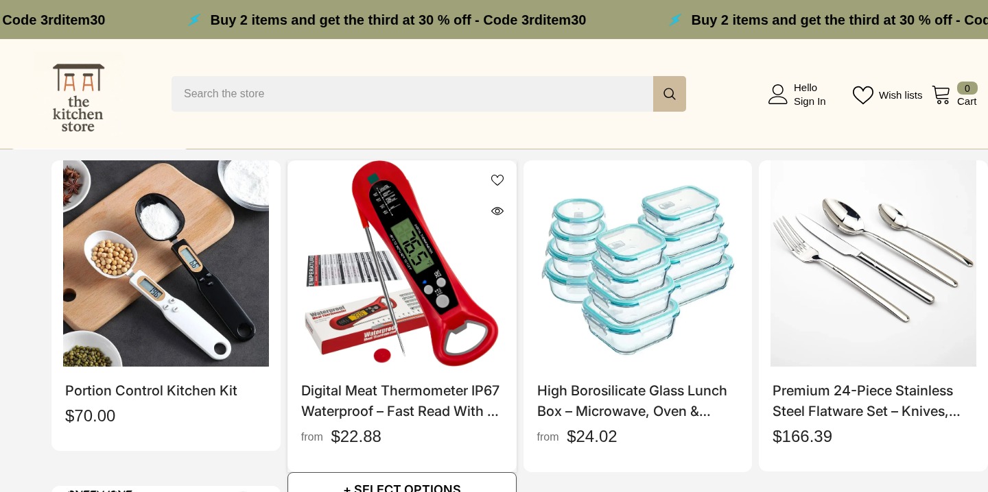 The Kitchen Store full website preview
