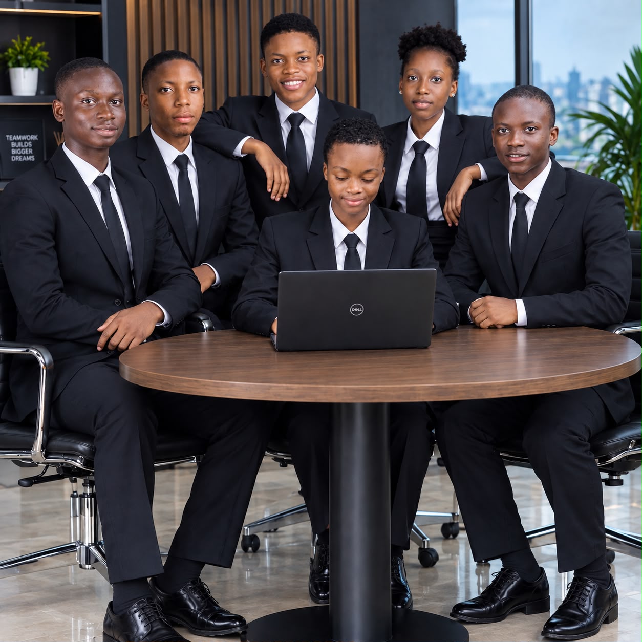 The complete six-person Ayposh Brand team