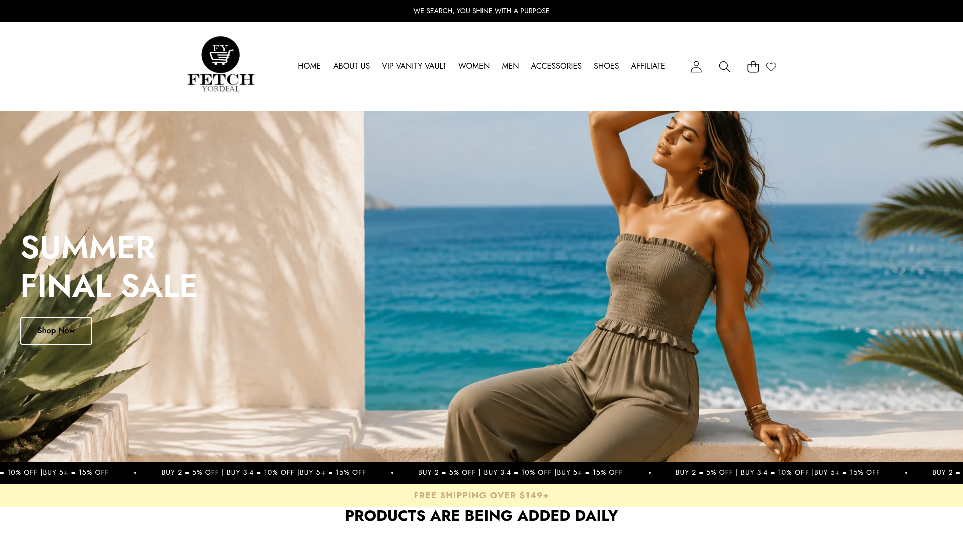 Fetch Your Deal website design