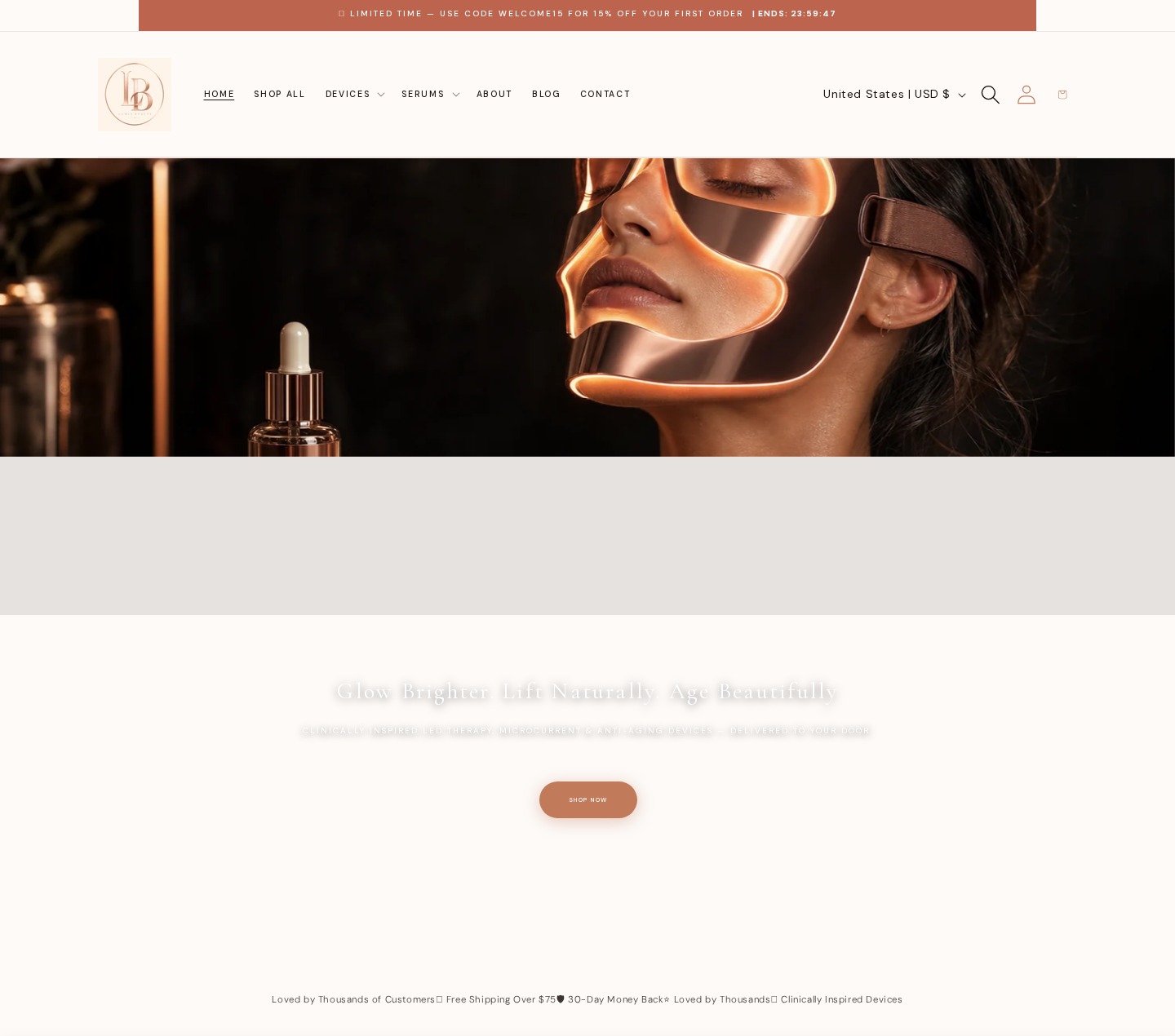 Lumis Beauty full website preview