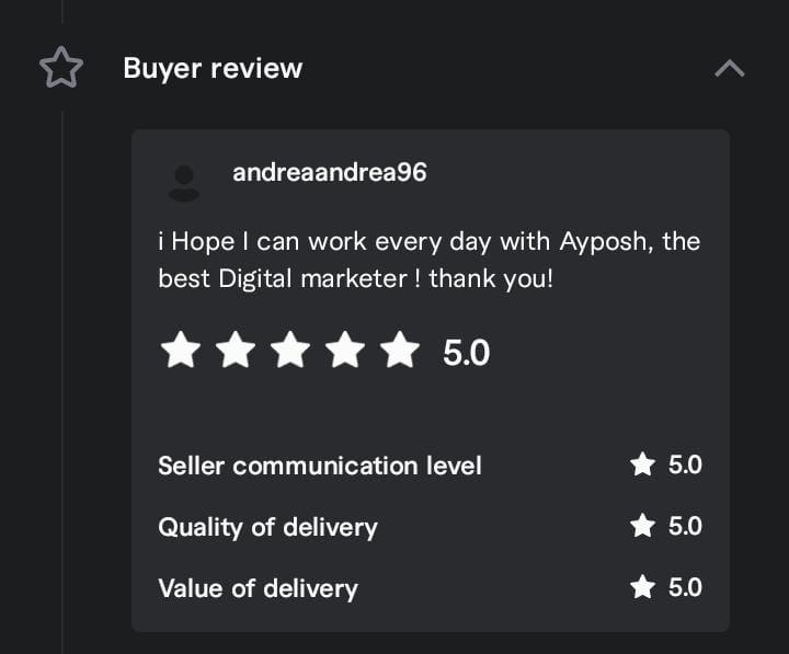 Verified buyer review — andreaandrea96