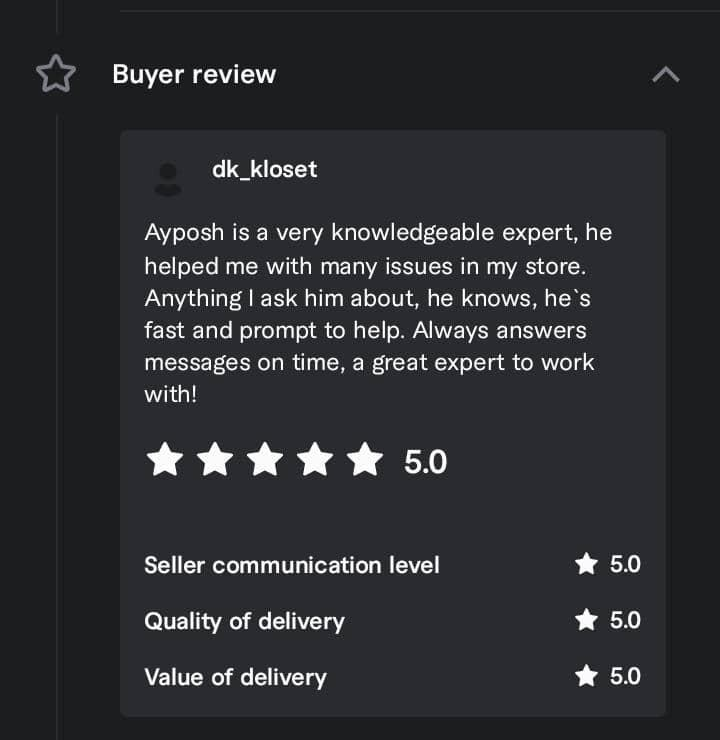 Verified buyer review — dk_kloset